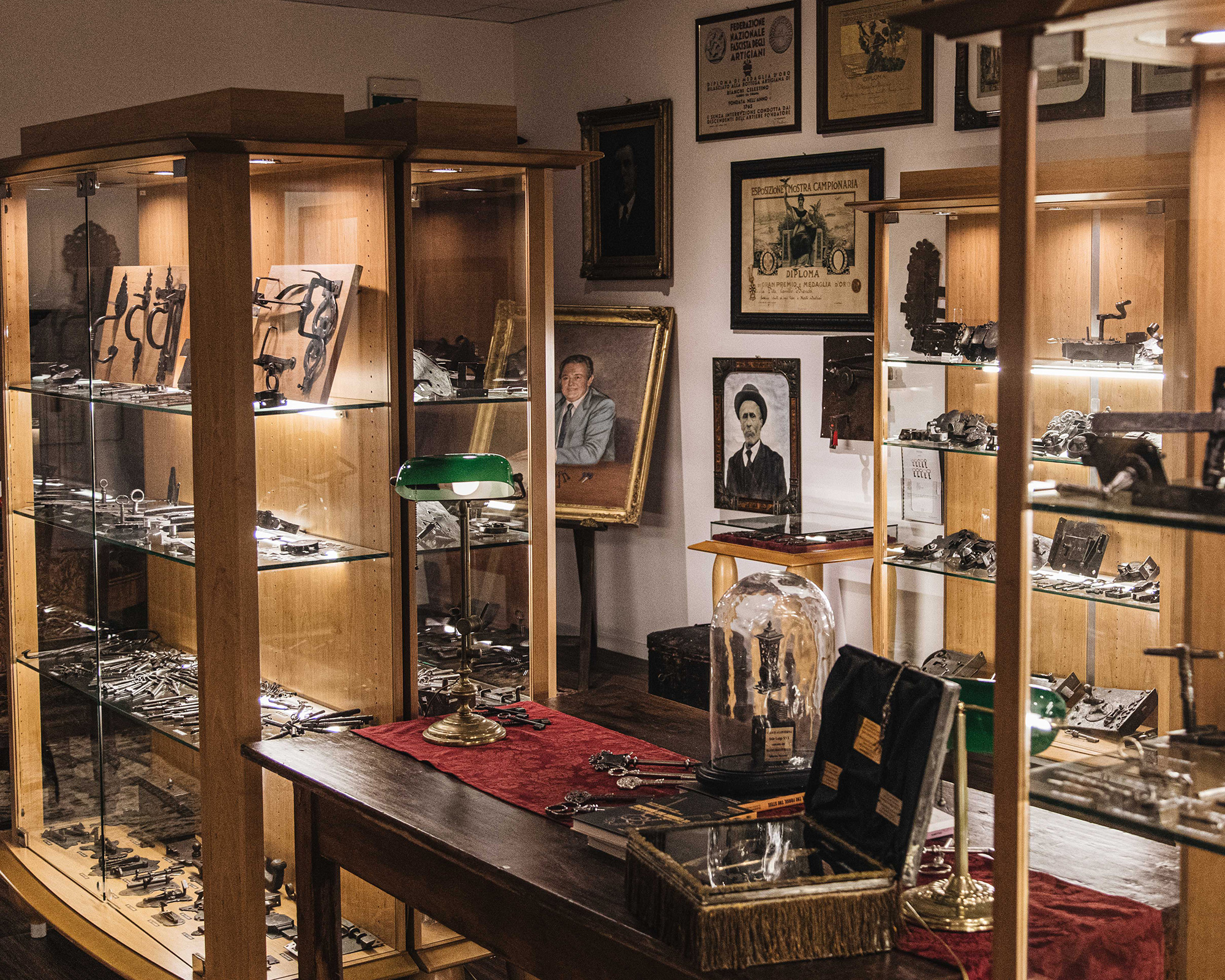 Una sala del piccolo Museo della chiave Bianchi © Museo della chiave Bianchi 1770