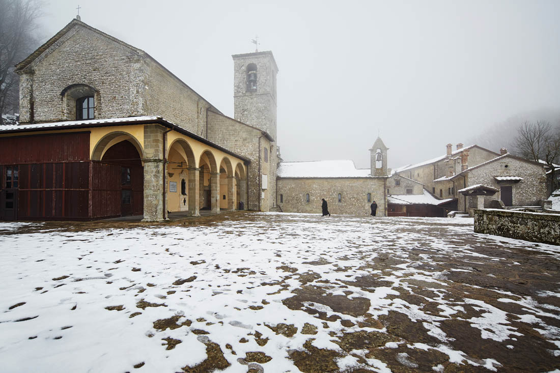 La Verna Santuario della Verna, veduta invernale del Quadrante e della Basilica © Fiorenza Cicogna