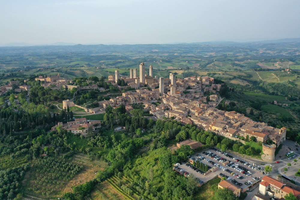 Veduta aerea di San Gimignano © A. Rossi, Camaleo S.r.l (Roma)