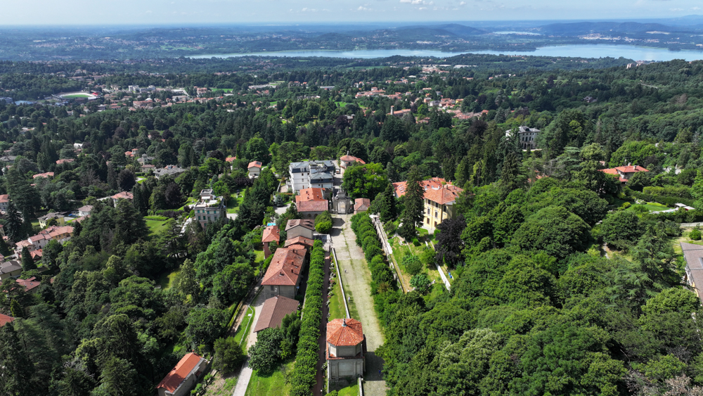 Veduta aerea Sacro Monte di Varese © A. Rossi, Camaleo S.r.l (Roma)