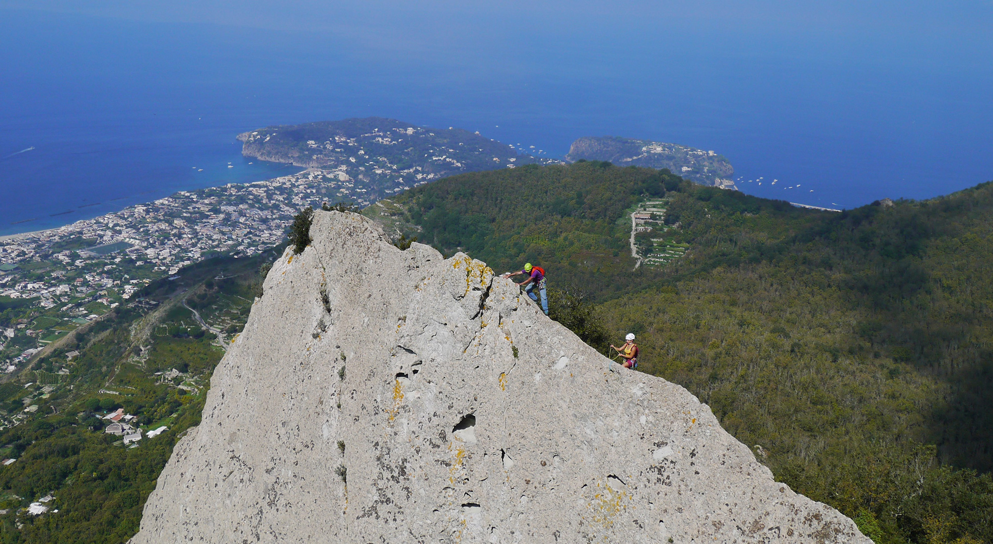 Pepito e Genni sul penultimo tiro della Cresta Malonn © O.Bottiglieri 2023