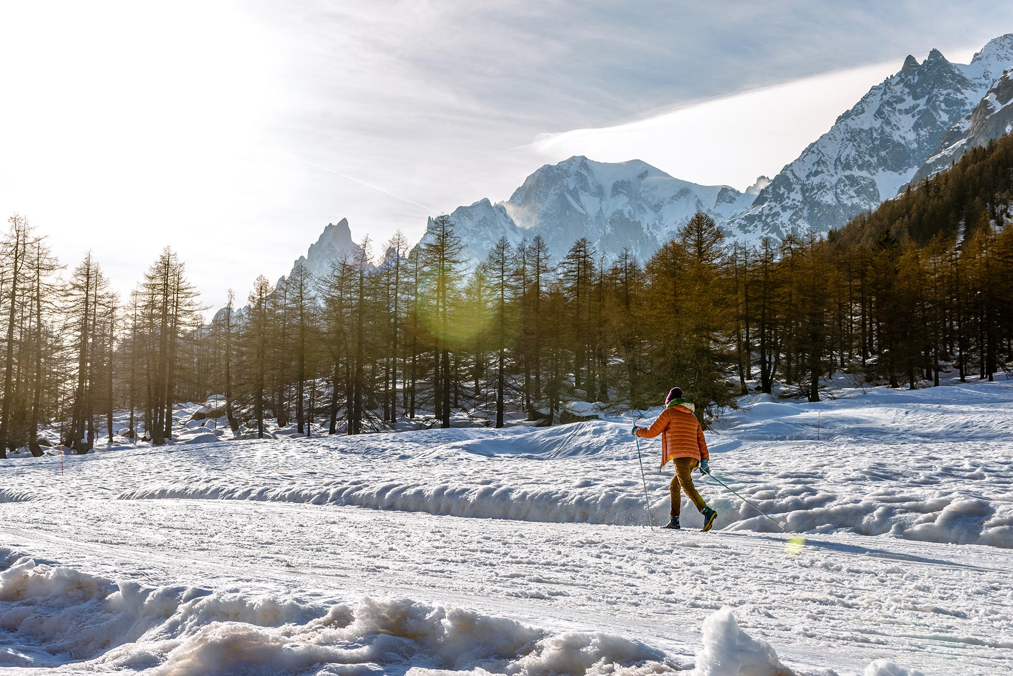Val Ferret Sci da fondo in Val Ferret © Matteo Dunchi, Archivio cooperativa Alter Eco