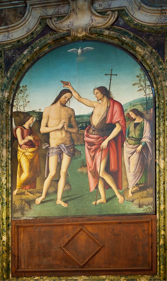 Città della Pieve Cattedrale dei Santi Gervasio e Protasio, Perugino, battesimo di Cristo ©Fabrizio Ardito