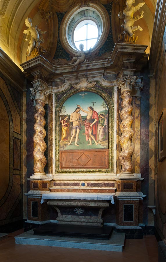 Città della Pieve Cattedrale dei Santi Gervasio e Protasio, Perugino, battesimo di Cristo ©Fabrizio Ardito