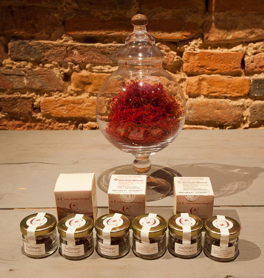 Città della Pieve Prodotti del consorzio Il croco di Pietro Perugino - zafferano di Città della Pieve ©Fabrizio Ardito