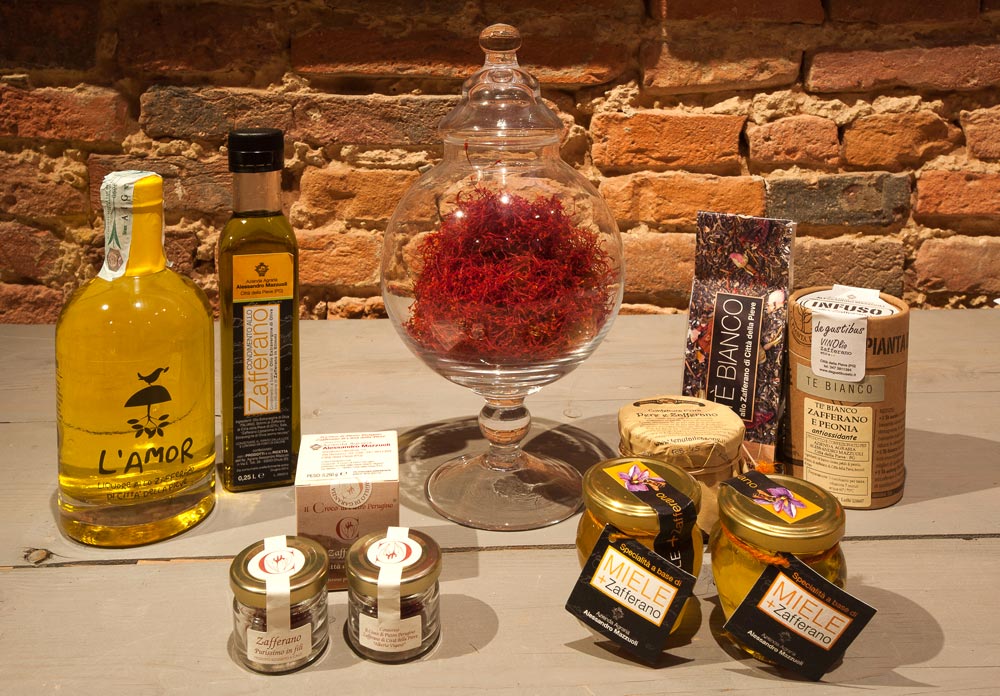 Città della Pieve Prodotti del consorzio Il croco di Pietro Perugino - zafferano di Città della Pieve ©Fabrizio Ardito