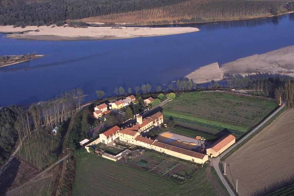 Parco Fluviale Po Cascina presso Torre Isola, veduta aerea © Archivio P.F.Po Vc-Al