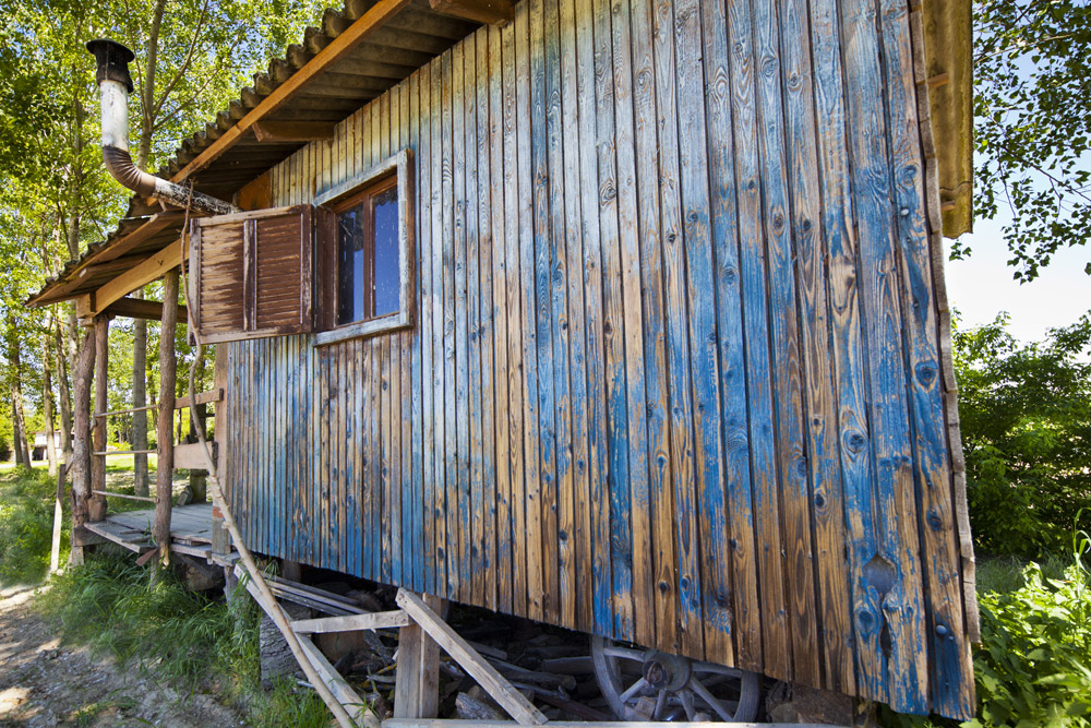 Parco Fluviale Po Baracca dei pescatori montata su ruote © F. Cicogna