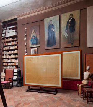 Volpedo Lo studio di Giuseppe Pellizza con i ritratti dei famigliari © Fiorenza Cicogna