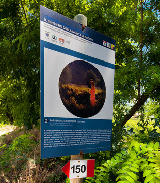 Volpedo Riproduzione del dipinto «Passeggiata amorosa» lungo il sentiero campestre © Fiorenza Cicogna