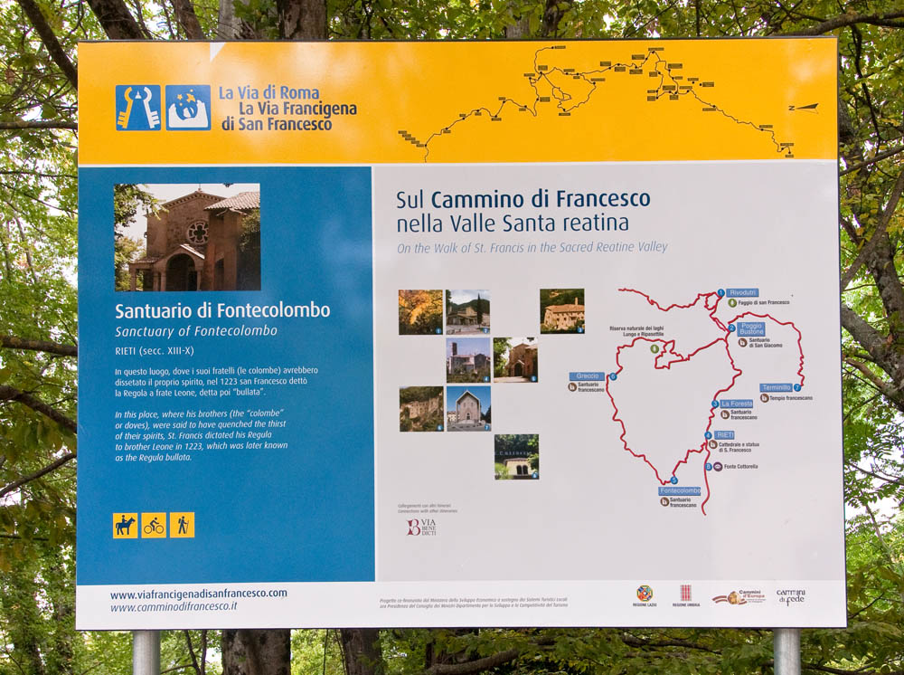 Valle Reatina Fonte Colombo, segnaletica itinerario © Fabrizio Ardito