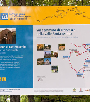 Valle Reatina Fonte Colombo, segnaletica itinerario © Fabrizio Ardito