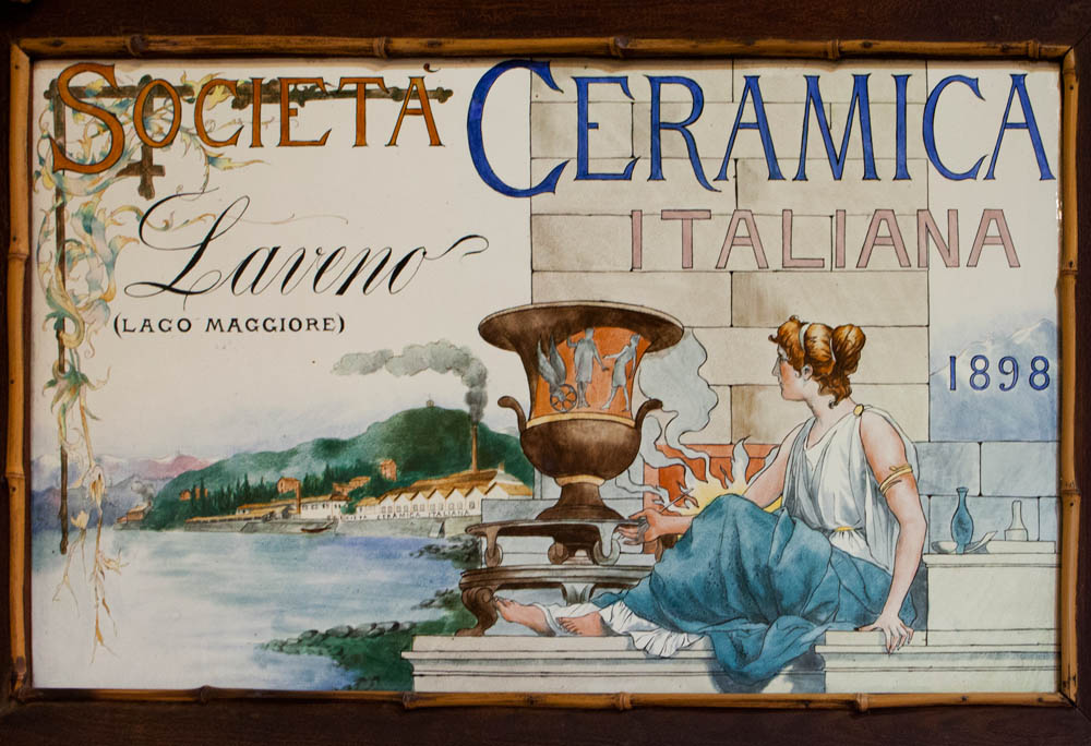 Museo Internazionale del Design Ceramico di Laveno MIDeC Pannello in ceramica della Società Ceramica Italiana (1898). ©Fiorenza Cicogna