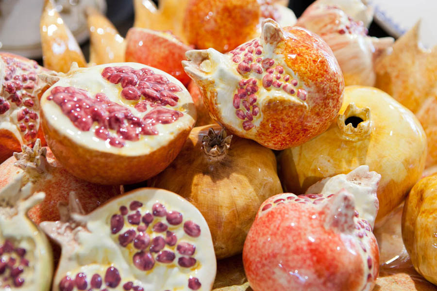 Lodi Laboratorio Ceramica Artistica Lodigiana: melograni © Fiorenza Cicogna