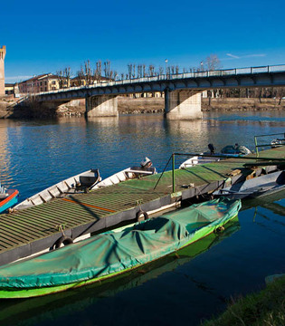 Pizzighettone Il ponte sull'Adda e la torre del Guado © Fiorenza Cicogna
