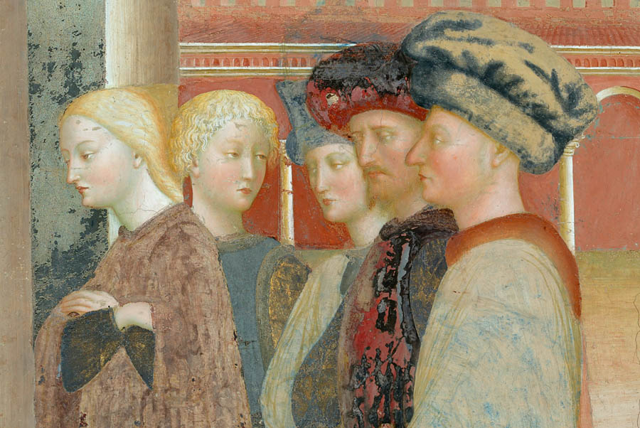 Castiglione Olona Battistero, Salomé e gli astanti del Banchetto di Erode, di Masolino da Panicale (1435) © Museo della Collegiata di Castiglione Olona, foto Franco Canziani