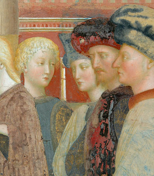 Castiglione Olona Battistero, Salomé e gli astanti del Banchetto di Erode, di Masolino da Panicale (1435) © Museo della Collegiata di Castiglione Olona, foto Franco Canziani