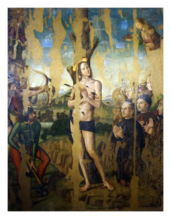 Urbino Casa Raffaello. Martirio di San Sebastiano di Giovanni Santi © Comune di Urbino, foto Paolo Mini