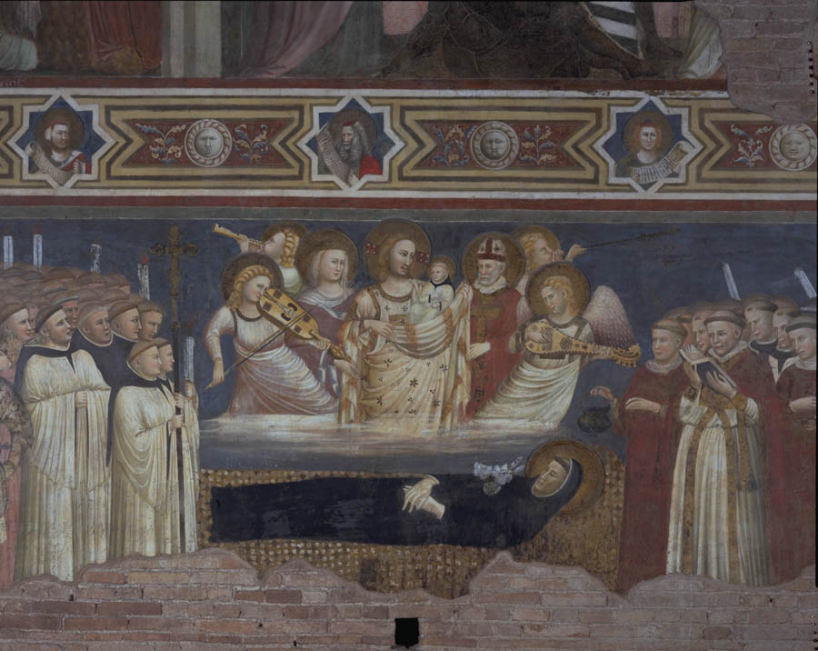 Tolentino Basilica di San Nicola: affresco con il Transito di San Nicola © Regione Marche