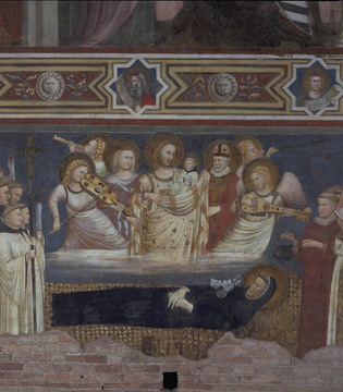 Tolentino Basilica di San Nicola: affresco con il Transito di San Nicola © Regione Marche