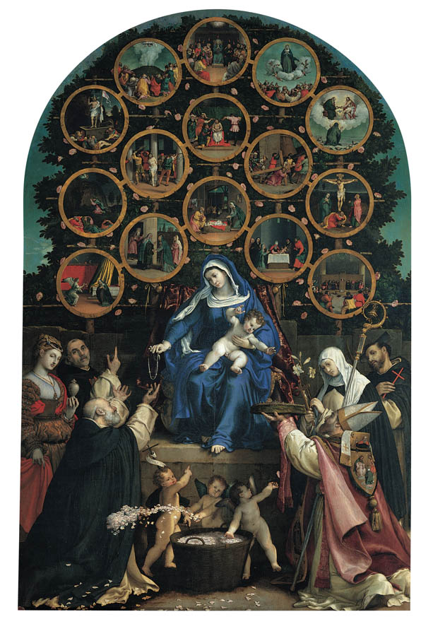 Loreto Lorenzo Lotto, Madonna del Rosario, Cingoli, chiesa di San Domenico © Regione Marche