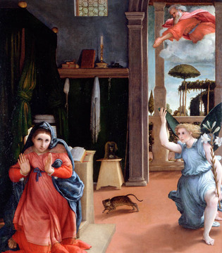 Loreto Lorenzo Lotto, Annunciazione, Recanati, Musei civici - Villa Colloredo Mels © Regione Marche