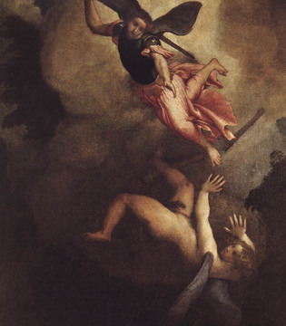 Loreto Lorenzo Lotto, San Michele arcangelo caccia Lucifero, Loreto, Museo Antico Tesoro della Santa Casa © Regione Marche