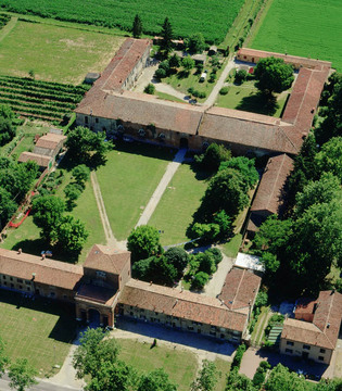 Delizia di Belriguardo (Voghiera) Veduta aerea © Archivio Provincia di Ferrara / foto di Nazario Spadoni