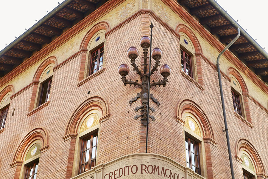 Faenza Palazzo del Credito Romagnolo in Corso Mazzini. Periodo 1900, fine degli anni '20 © Fiorenza Cicogna