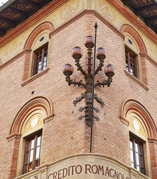 Faenza Palazzo del Credito Romagnolo in Corso Mazzini. Periodo 1900, fine degli anni '20 © Fiorenza Cicogna