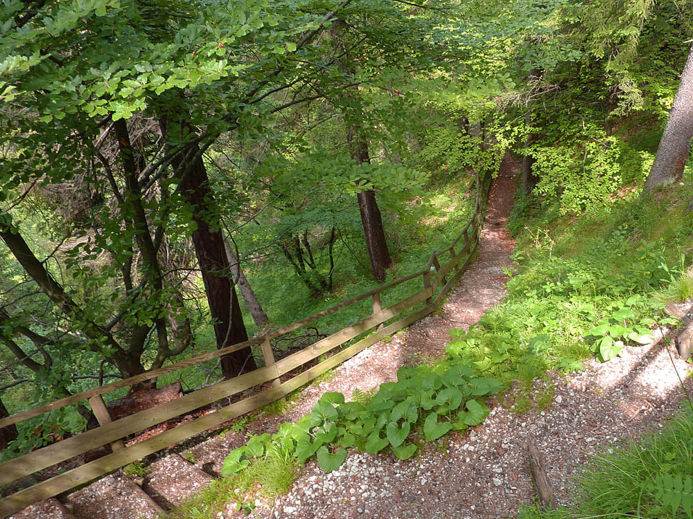 Orrido dello Slizza la discesa su sentiero con staccionata © Pierino Beltrame