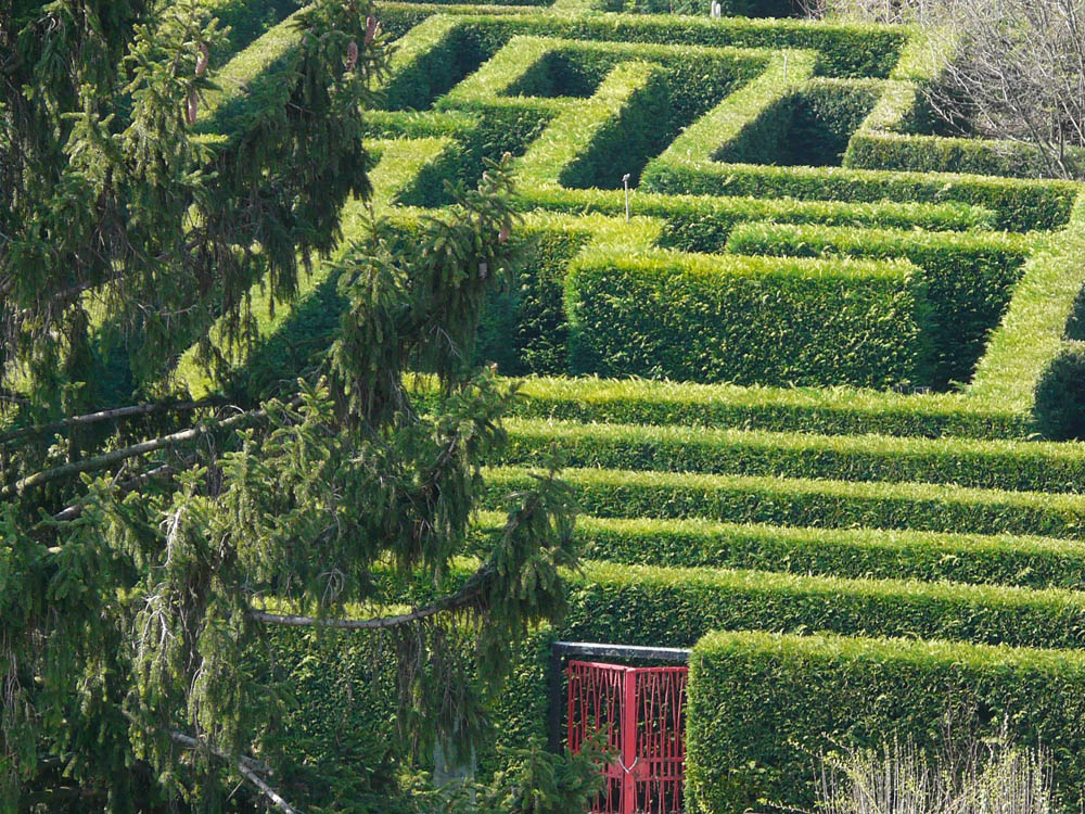 Castello di San Pelagio Il Labirinto del Minotauro nel giardino © Museo dell'Aria e dello Spazio