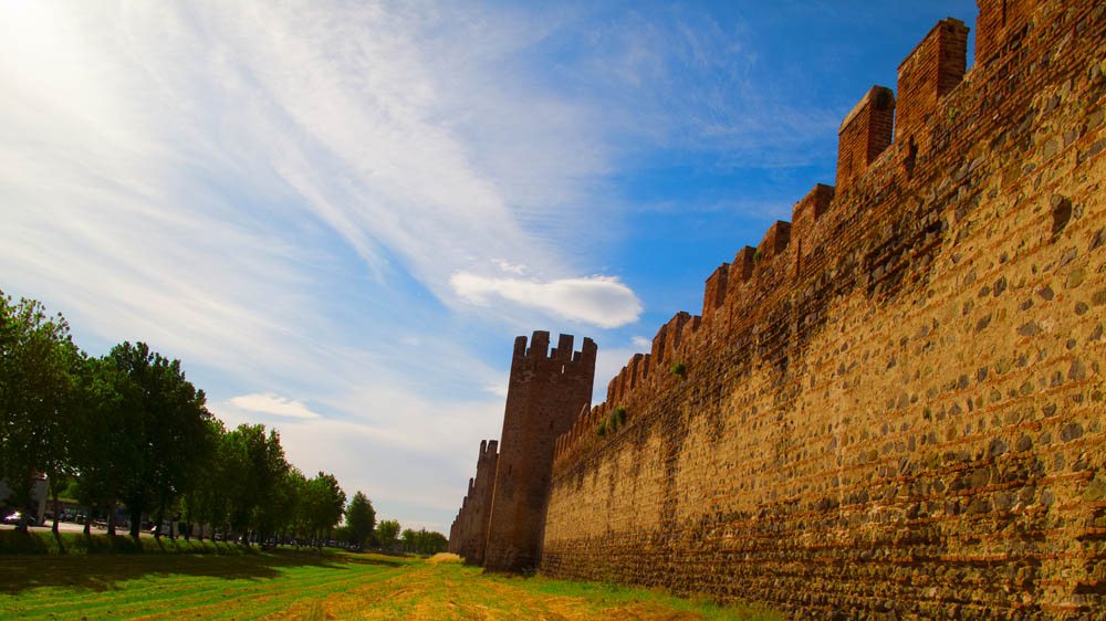Montagnana Il colpo d'occhio sul lato sud delle mura © Marino Bombini