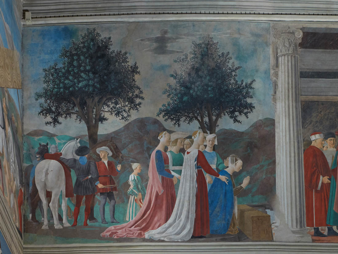 Arezzo Arezzo, chiesa di S. Francesco, la Regina di Saba in preghiera di Piero della Francesca © Fiorenza Cicogna