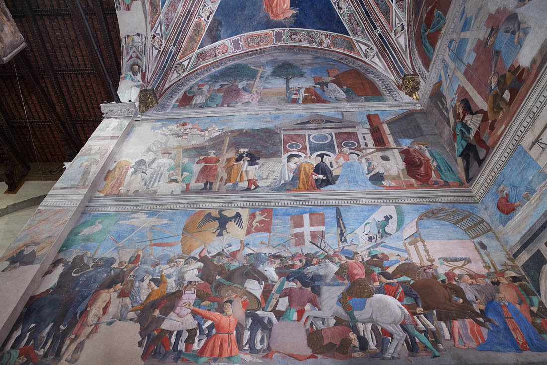Arezzo Chiesa di S. Francesco,le Storie della Vera Croce affrescate Piero della Francesca nella Cappella Bacci © Fiorenza Cicogna