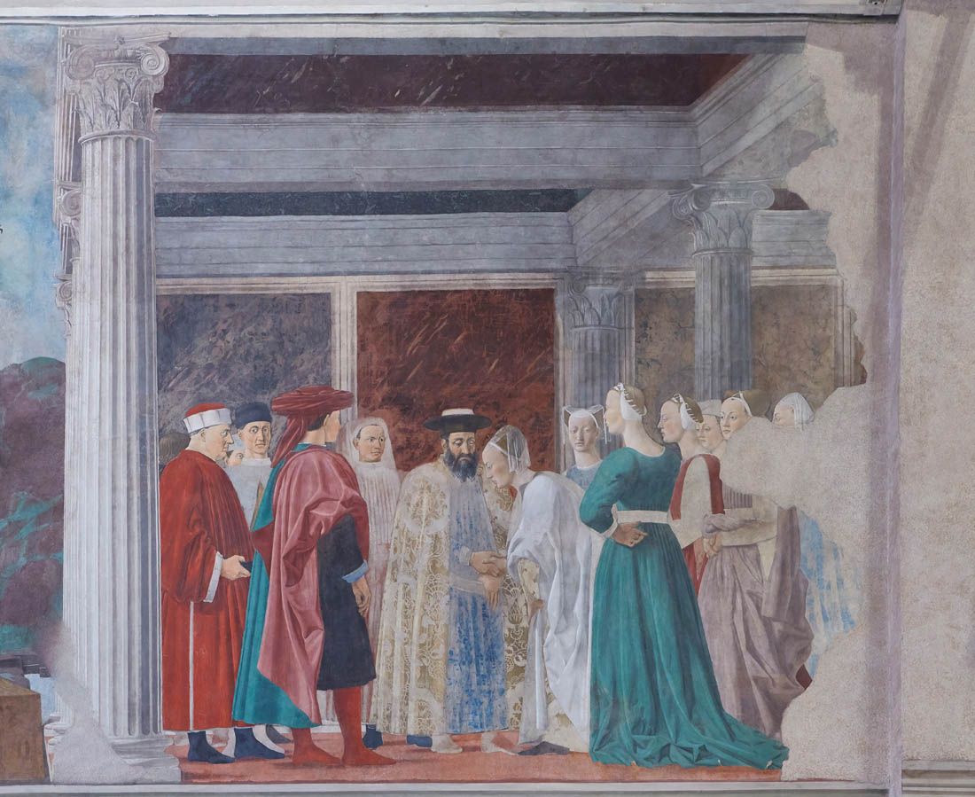 Arezzo Chiesa di S. Francesco, Incontro di Salomone e la Regina di Saba, di Piero della Francesca © Fiorenza Cicogna