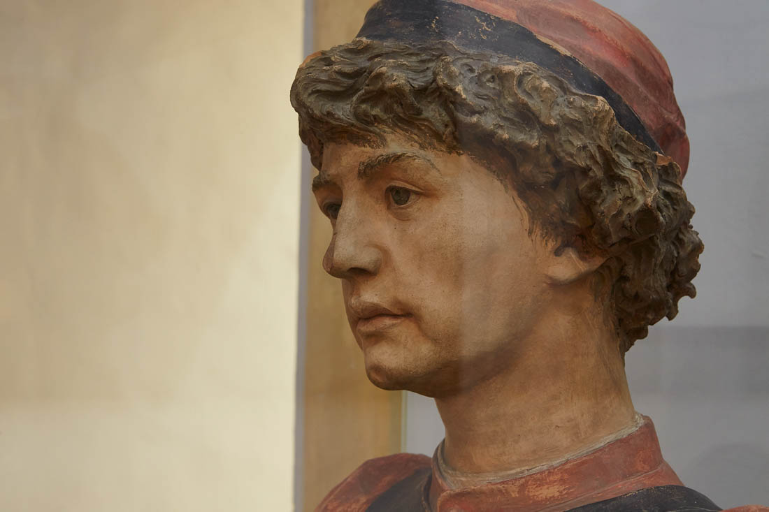 Sansepolcro Museo Civico, Busto di Piero della Francesca di Angelo Tricca, particolare © Fiorenza Cicogna