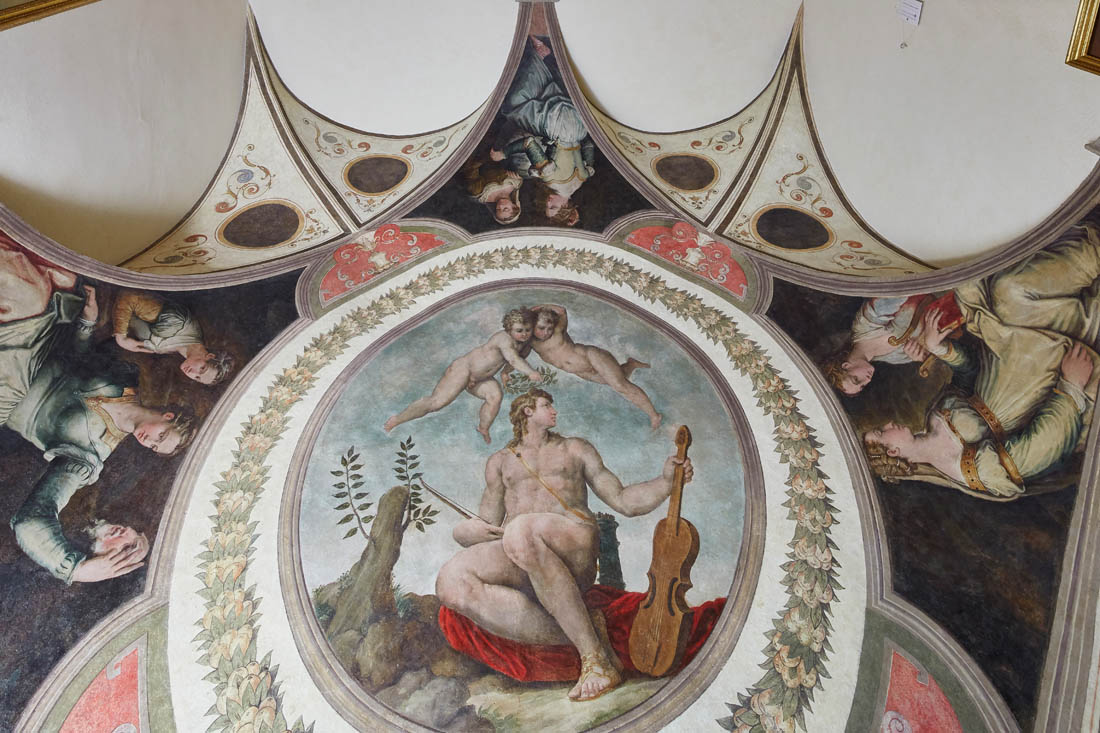 Arezzo Casa Vasari, soffitto della sala di Apollo e delle Muse © Fiorenza Cicogna