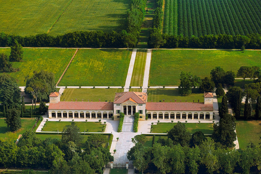Fanzolo di Vedelago Villa Emo, veduta aerea ©Archivio Fondazione Villa Emo Onlus