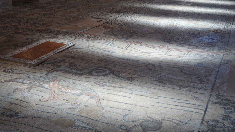 Basilica Patriarcale di Aquileia, mosaici © A. Rossi, Camaleo S.r.l. (Rm) Su gentile concessione di Soprintendenza Archeologia, Belle Arti e Paesaggio del Friuli Venezia Giulia, So.Co.Ba, Fondazione Aquileia