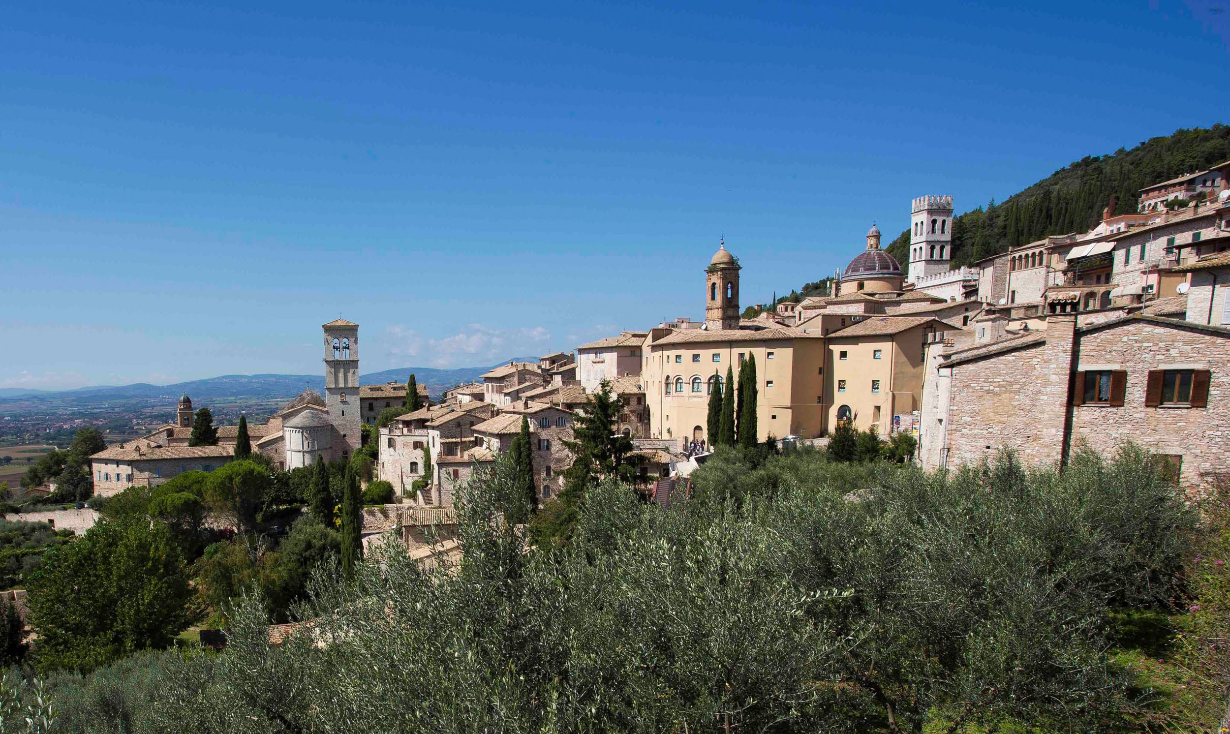 Panorama della città di Assisi © A. Cambone, R. Isotti - Homo Ambiens / Touring Club Italiano