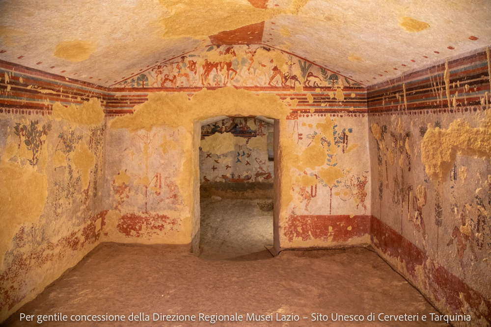 Necropoli dei Monterozzi, Tarquinia. Tomba della caccia e pesca © Alberta Rossi - Camaleo S.r.l. (Roma)