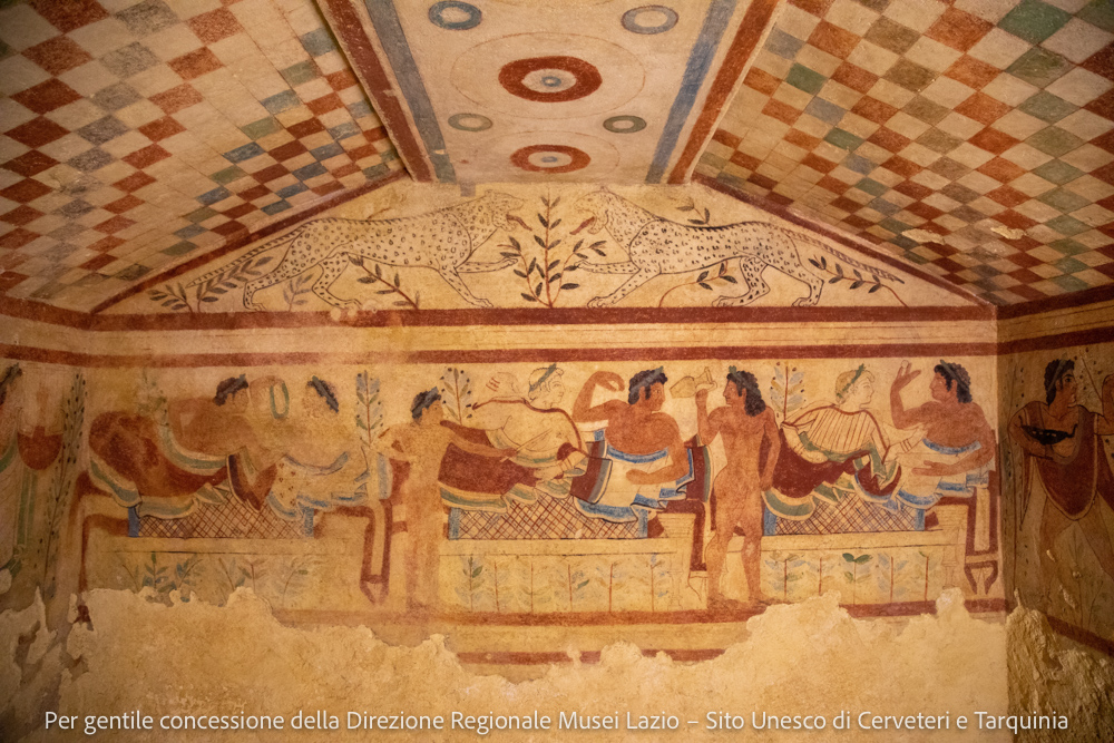 Necropoli dei Monterozzi, Tarquinia. Tomba dei leopardi © Alberta Rossi - Camaleo S.r.l. (Roma)