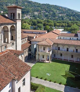Veduta aerea del Complesso monumentale di Santa Giulia a Brescia